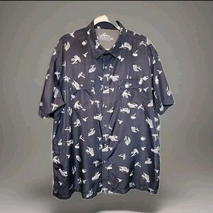 Croft & Barrow Quick Dry Shirt in Brown XL Fly Fishing Shirt Button Down